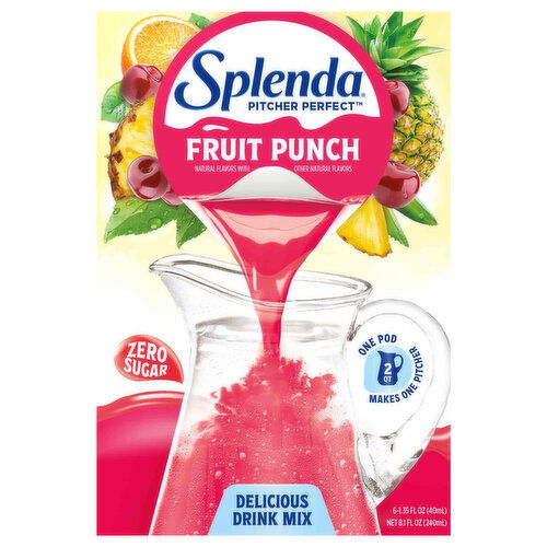 Splenda Drink Mix, Zero Sugar, Fruit Punch, Liquid Pods