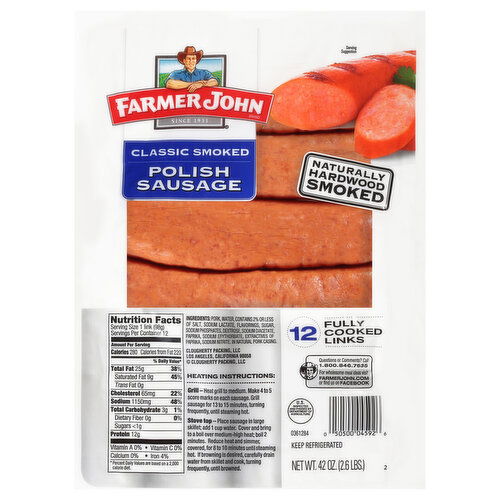 Farmer John Classic Smoked Polish Sausage
