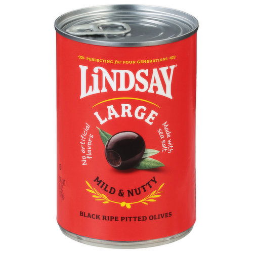 Lindsay Olives, Black Ripe Pitted, Large