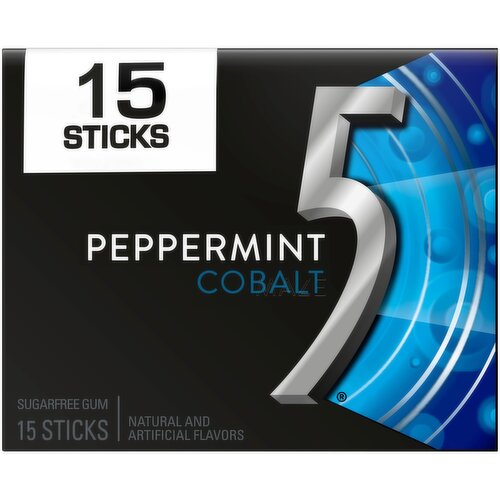 5 5 GUM Peppermint Cobalt Sugar Free Chewing Gum