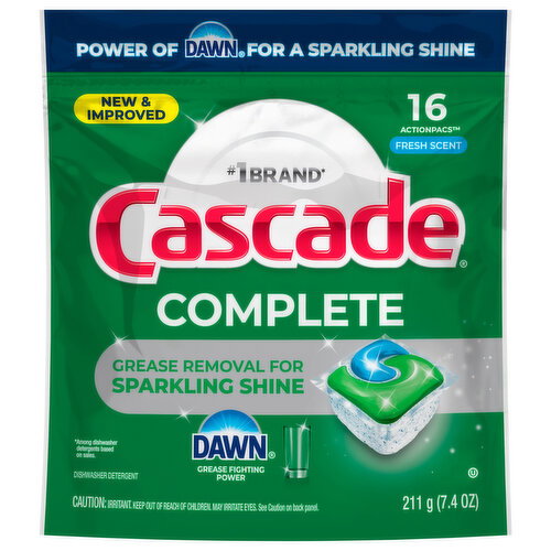 Cascade ActionPacs Fresh Scent Dishwasher Detergent