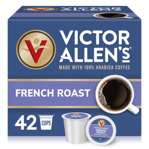 Victor Allen's Coffee French Roast, Dark Roast, Coffee Pods