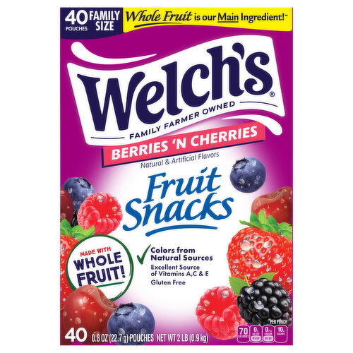 Welch's Berries 'N Cherries Fruit Snacks Family Size