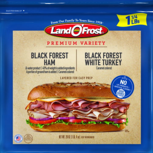 Land O'Frost Ham/White Turkey, Black Forest, Premium Variety