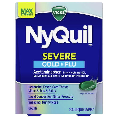 Vicks Severe Max Strength Liquicaps Cold & Flu