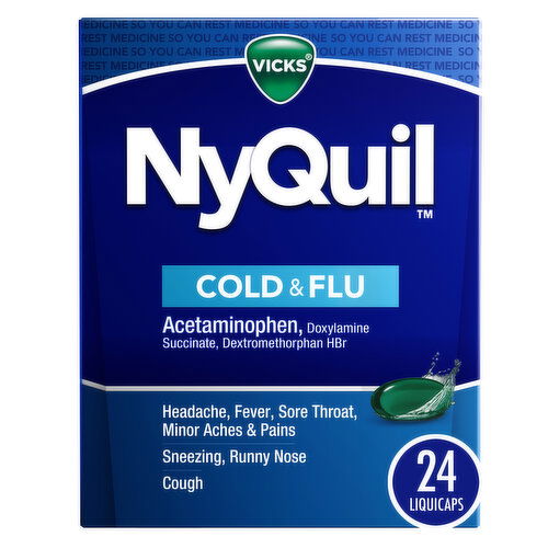 Vicks NyQuil Cold & Flu, LiquiCap Over-the-Counter Medicine