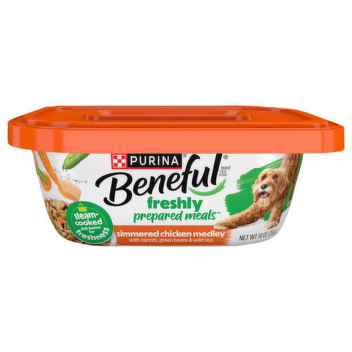 Beneful Freshly Prepared Meals Simmered Chicken Medley with Carrots Green Beans & Wild Rice Dog Food