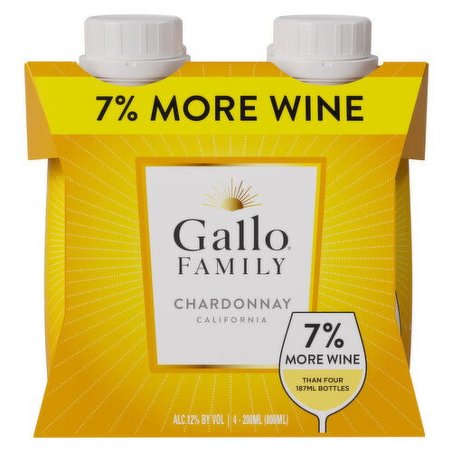 Gallo Family Vineyards Chardonnay White Wine 200ml 4pk