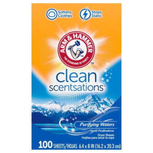 Arm & Hammer Dryer Sheets Purifying Waters