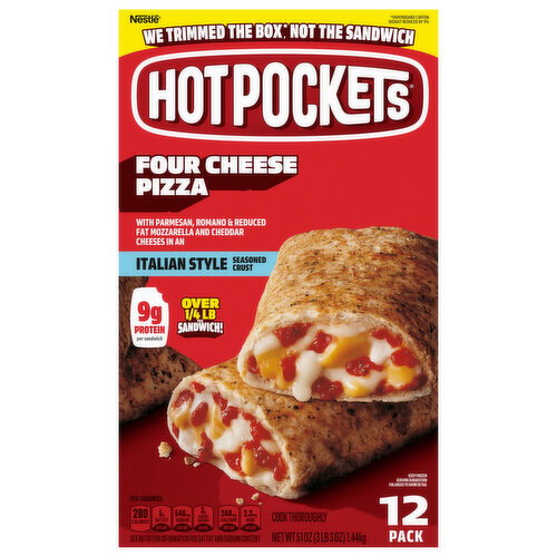 Hot Pockets Italian Style Seasoned Crust Four Cheese Pizza Sandwiches