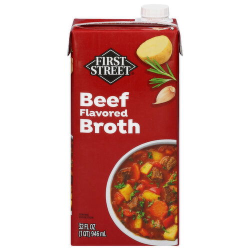 First Street Beef Flavored Broth