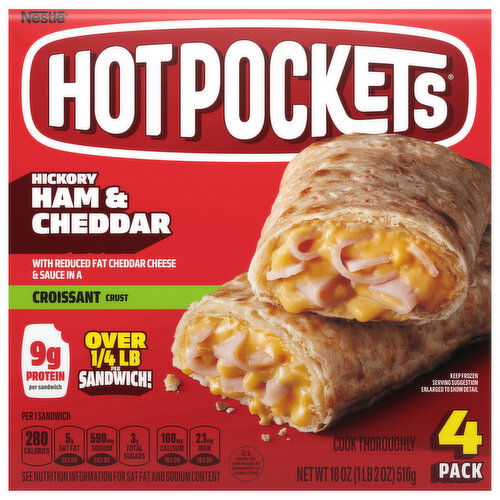 Hot Pockets Crsnt Crst Ham Cheddar