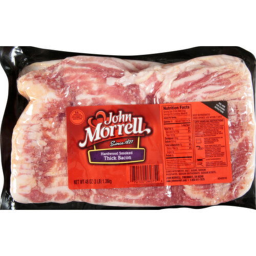 John Morrell Bacon, Thick, Hardwood Smoked