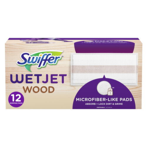 Swiffer Wet Jet Mop Wood Cleaning Pad Refill for Hardwood Floors