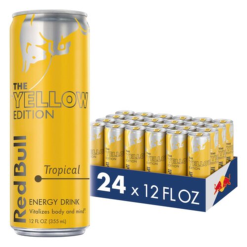 Red Bull Yellow Edition Energy Drink, Tropical, 114mg Caffeine, 12 fl oz