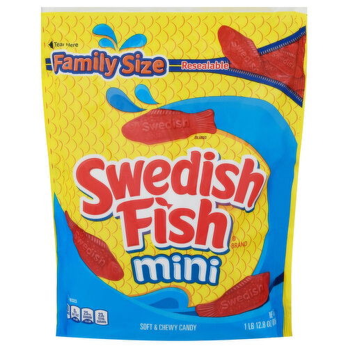 Swedish Fish Candy, Soft & Chewy, Mini, Family Size