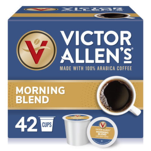 Victor Allen's Coffee Morning Blend, Light Roast, Coffee Pods