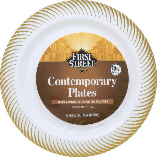 First Street Plates, Contemporary, 10-1/4 Inch