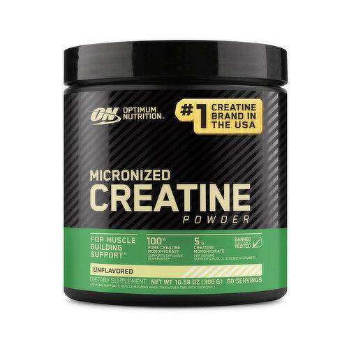 Optimum Nutrition Micronized Creatine Powder, Unflavored, 60 Servings