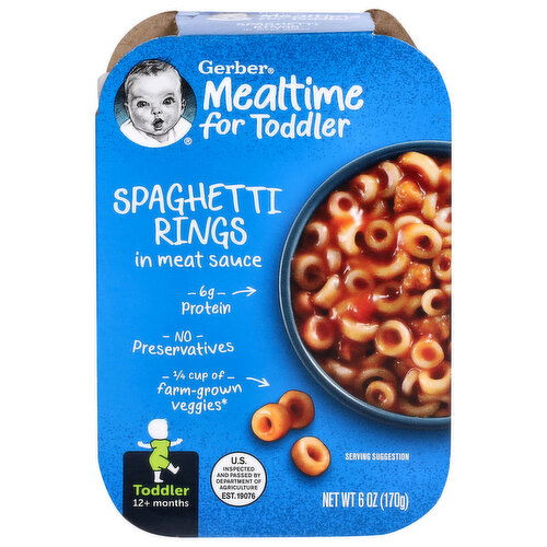 Gerber Toddler (12+ months) Spaghetti Rings in Meat Sauce