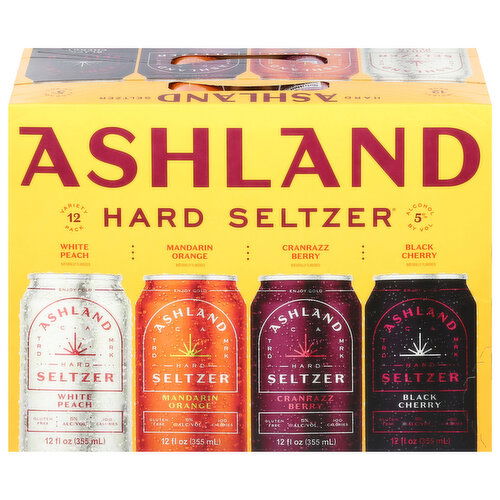 Ashland Hard Seltzer, Assorted, Variety Pack, 12 Pack