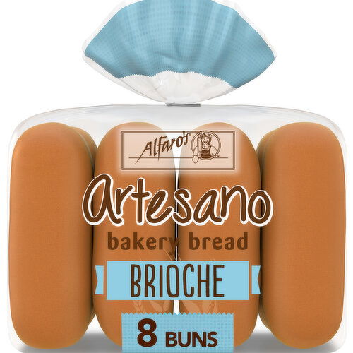 Alfaro's Brioche Hot Dog Buns, 8 count, 13.55 oz