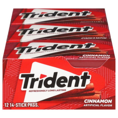 Trident Gum, Sugar Free, Cinnamon