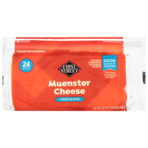 First Street Thick Sliced Muenster Cheese
