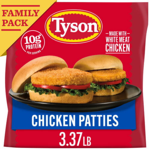 Tyson Frozen Chicken Patties Family Pack