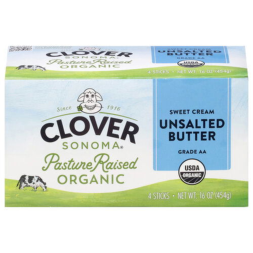 Clover Sonoma Organic Unsalted Sweet Cream Butter