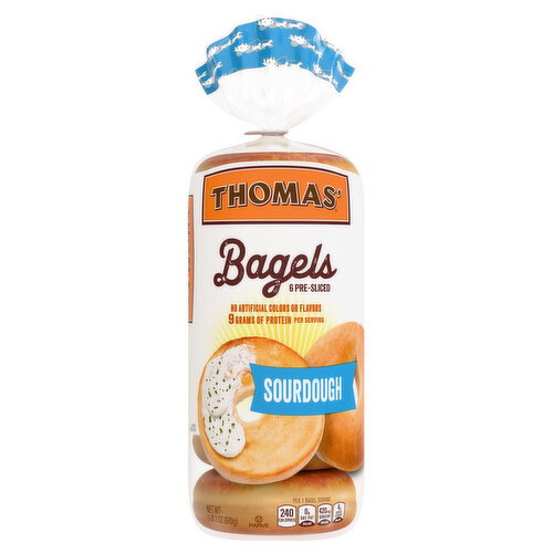 Thomas' Pre-Sliced Sourdough Bagels Image 1 of 6