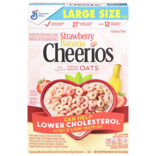 Cheerios Cereal, Strawberry Banana, Large Size