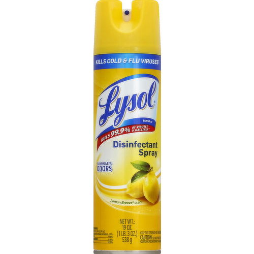 Lysol Spray Disinfectant , Lemon Breeze Scent