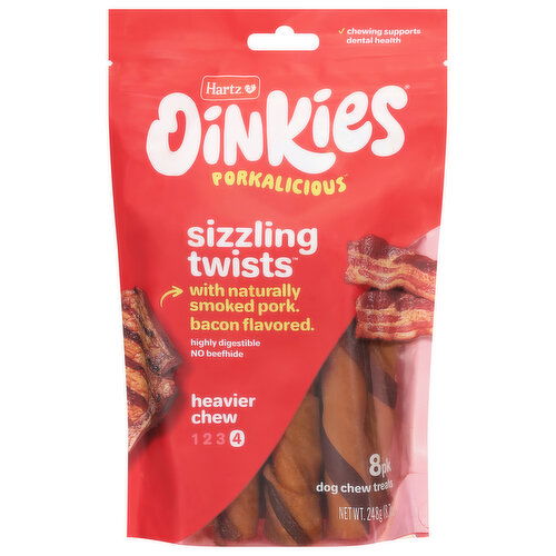 Hartz Sizzling Twists Heavier Chew Bacon Flavored Dog Chew Treats