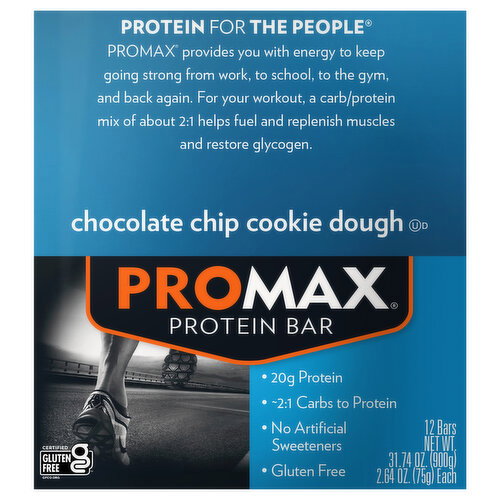 Promax Original Chocolate Chip Cookie Dough Protein Bar Image 1 of 6