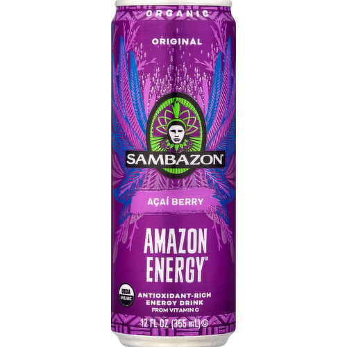 Sambazon Energy Drink, Acai Berry, Original