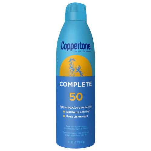 Coppertone Broad Spectrum SPF 50 Sunscreen Spray Image 1 of 5