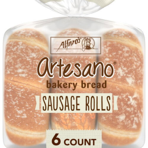 Alfaro's White Sausage Rolls, 6 count, 15 oz