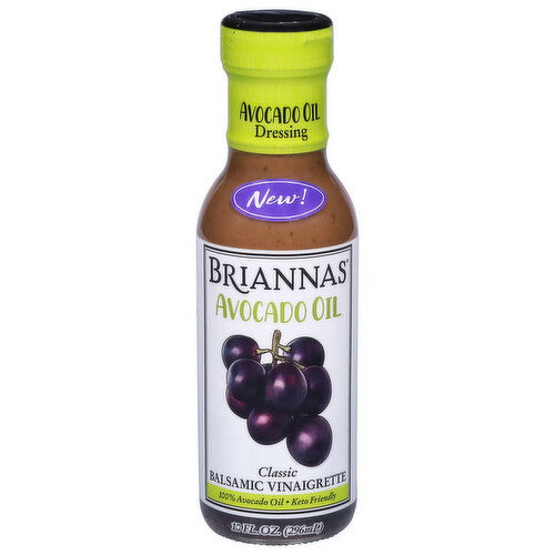 Briannas Classic Balsamic Vinaigrette Avocado Oil Dressing
