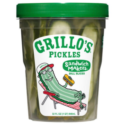 Grillo's Pickles Sandwich Makers Dill Slices
