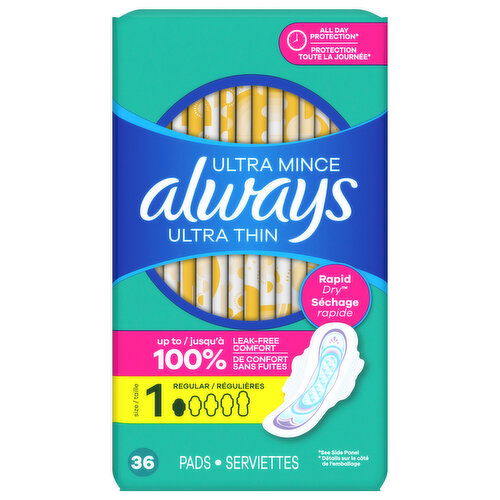 Always Ultra Thin Regular Size 1 Pads