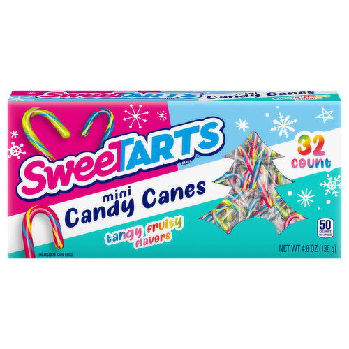 Sweetarts Tangy Fruity Flavors Mini Candy Canes