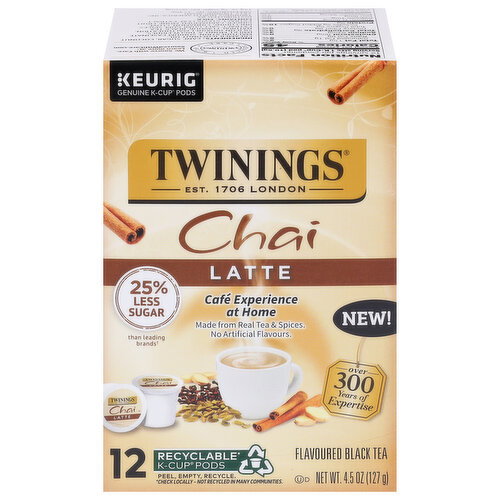 Twinings K-Cup Pods Chai Latte Black Tea