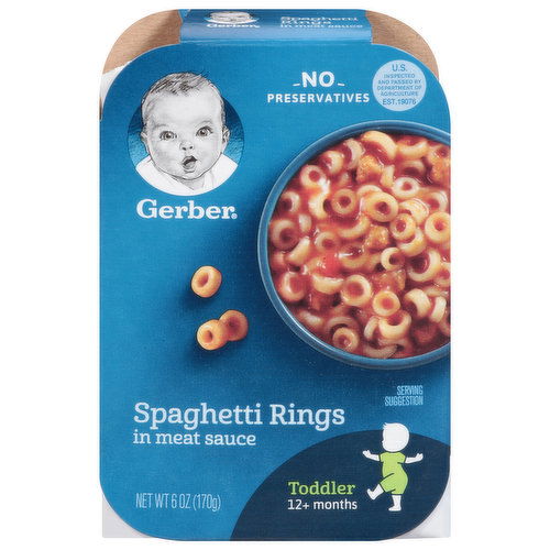 Gerber Spaghetti Rings, in Meat Sauce