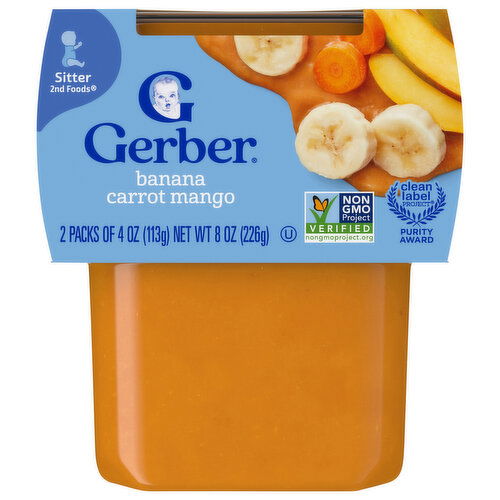 Gerber Banana Carrot Mango, Sitter 2nd Foods