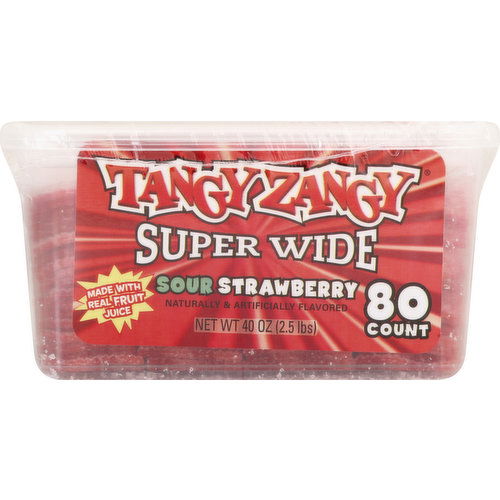 Tangy Zangy Sour Strawberry, Super Wide