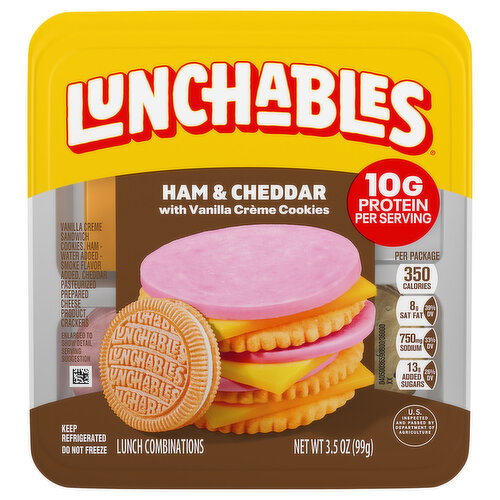 Lunchables Ham & Cheddar with Vanilla Creme Cookies Lunch Combinations
