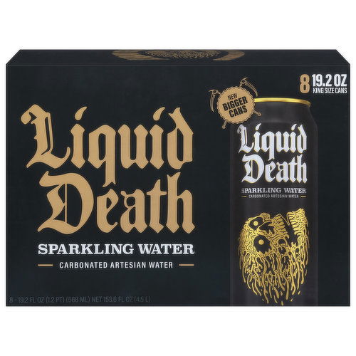 Liquid Death Sparkling Water, King Size Cans