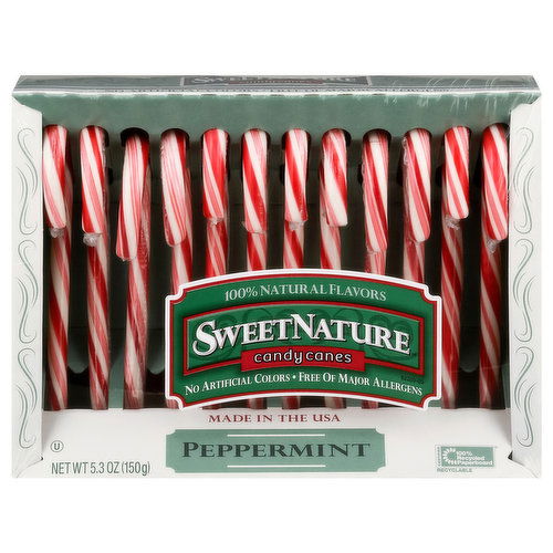 SweetNature Candy Canes, Peppermint