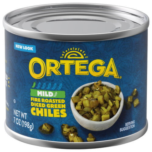 Ortega Mild Diced Fire Roasted Green Chiles Image 1 of 6